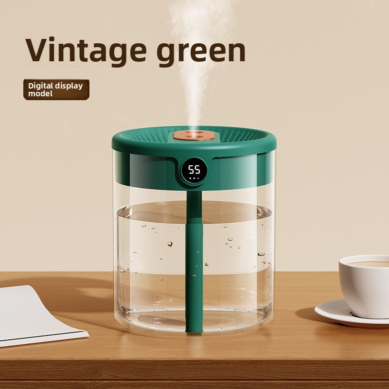 Ultrasonic Humidifier 2L – Dual Spray, Ultra-Quiet, Digital Display & Night Light