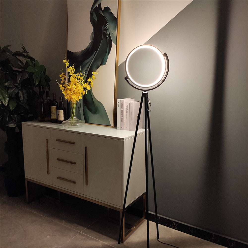 Modern LED Corner Floor Lamp with Foot Switch
