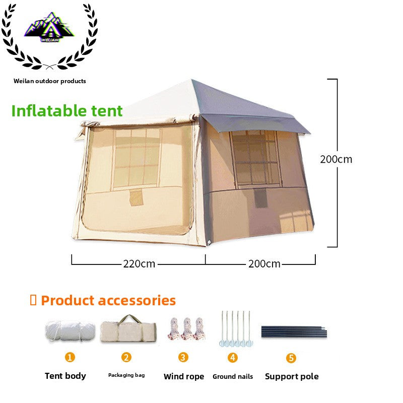 Inflatable Camping Tent Windproof Rainproof Oxford Fabric