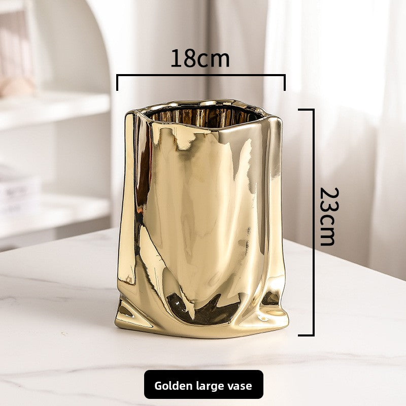 Modern Ceramic Electroplated Vase for Home Decor