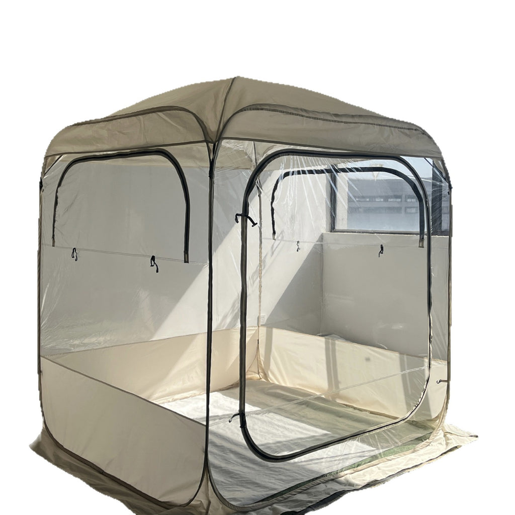 Transparentes PVC-Campingzelt mit 360°-Sicht