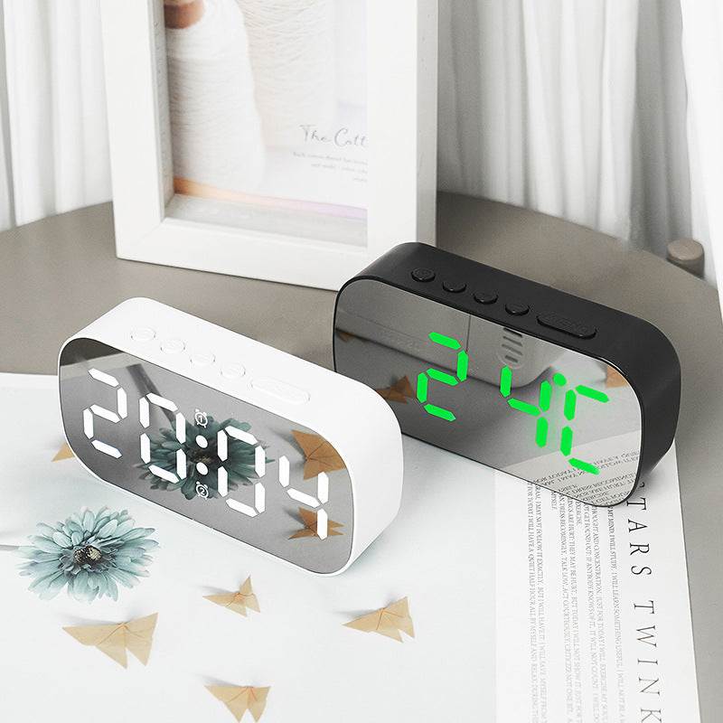 MirrorView LED Digital Alarm Clock – Desktop & Bedside Display with Snooze Function