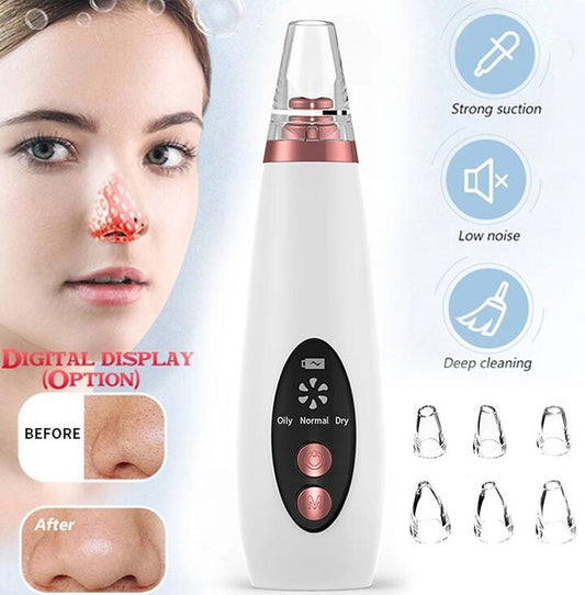 ClearPore USB Blackhead Remover – Vacuum Pore Cleaner with 6 Suction Heads