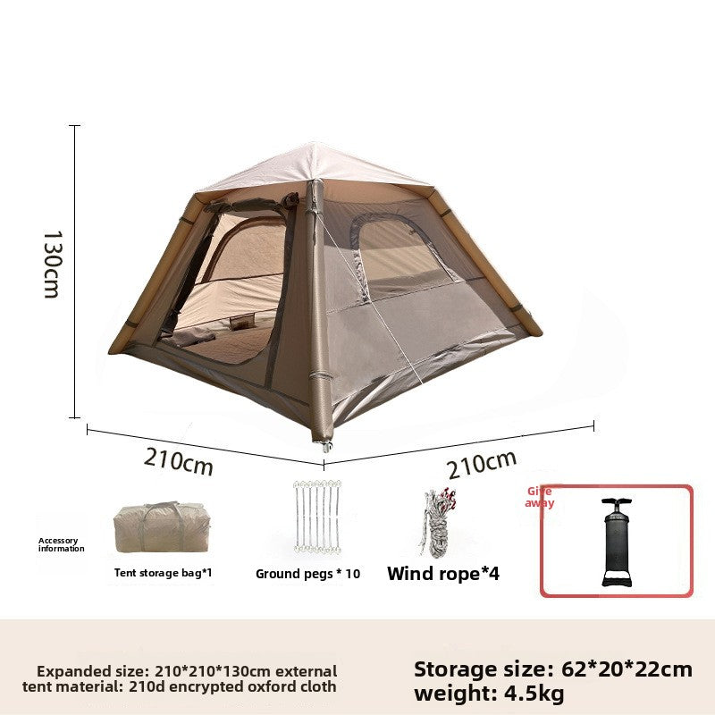 Inflatable Camping Tent Windproof Rainproof Oxford Fabric