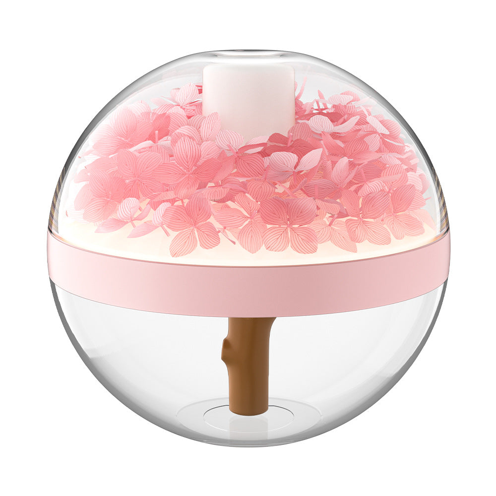 Flower Humidifier – Portable 270ml USB Humidifier with Battery & Mood Light