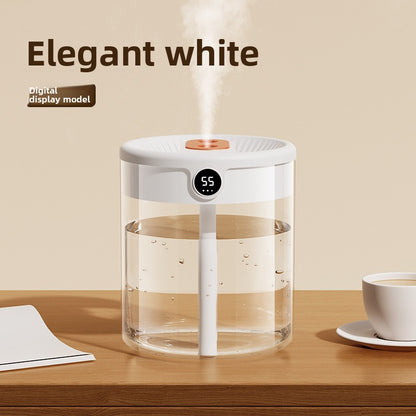 Ultrasonic Humidifier 2L – Dual Spray, Ultra-Quiet, Digital Display &amp; Night Light