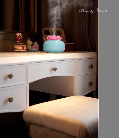 Lotus Ceramic Aroma Diffuser – 200 ml Ultrasonic Essential Oil Humidifier