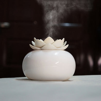 Lotus Ceramic Aroma Diffuser – 200 ml Ultrasonic Essential Oil Humidifier