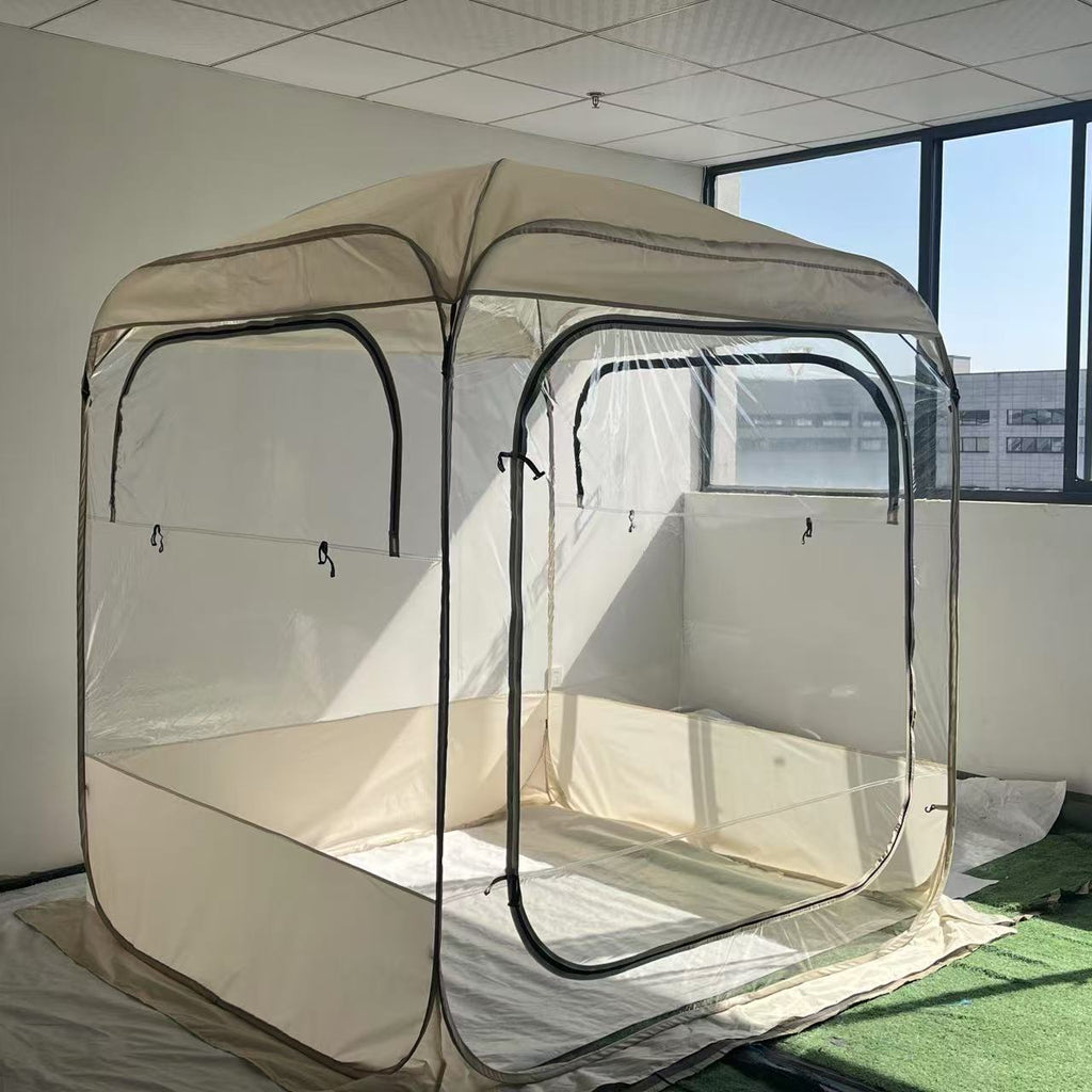 Transparentes PVC-Campingzelt mit 360°-Sicht