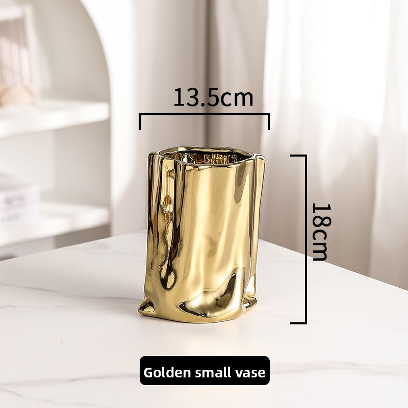 Modern Ceramic Electroplated Vase for Home Decor