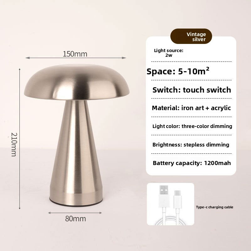 Desktop mushroom lamp