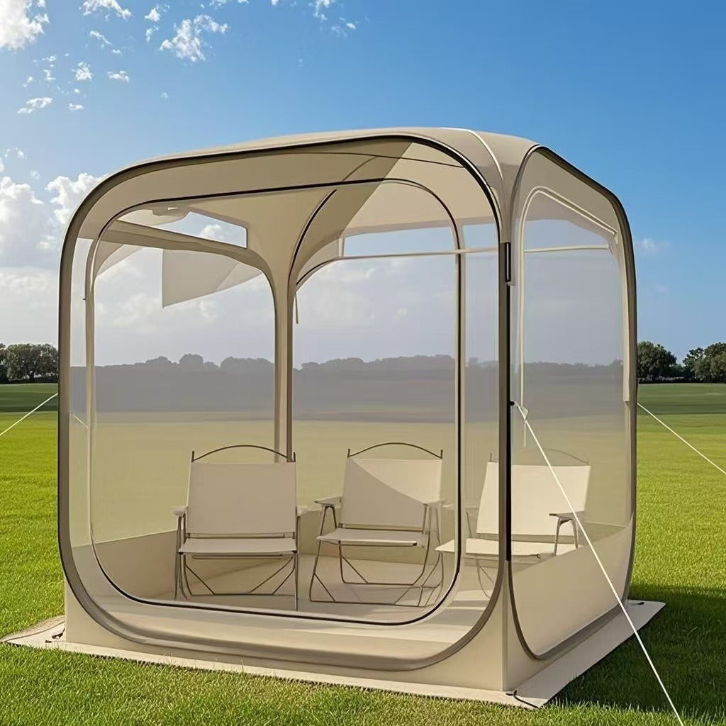 Transparentes PVC-Campingzelt mit 360°-Sicht