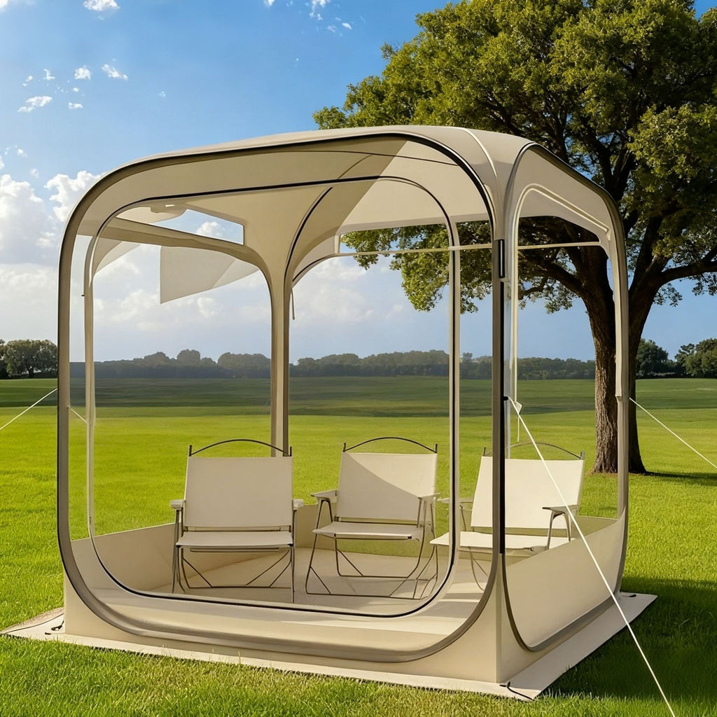 Transparentes PVC-Campingzelt mit 360°-Sicht