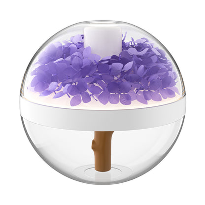 Flower Humidifier – Portable 270ml USB Humidifier with Battery & Mood Light