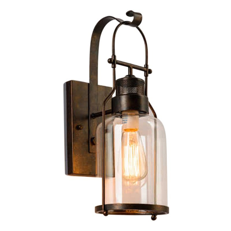 Creative and unique retro industrial style glass wall lamp