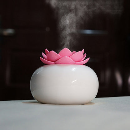 Lotus Ceramic Aroma Diffuser – 200 ml Ultrasonic Essential Oil Humidifier