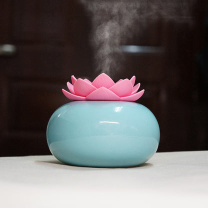 Lotus Ceramic Aroma Diffuser – 200 ml Ultrasonic Essential Oil Humidifier