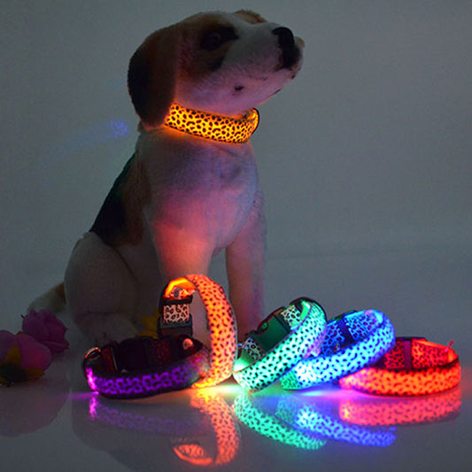 GlowLeopard LED Dog Collar – Light-Up Safety Collar for Small, Medium & Large Pets