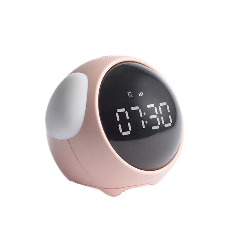 Pixel Buddy LED Kids Alarm Clock – Smart Expression Display with Voice-Activated Night Light