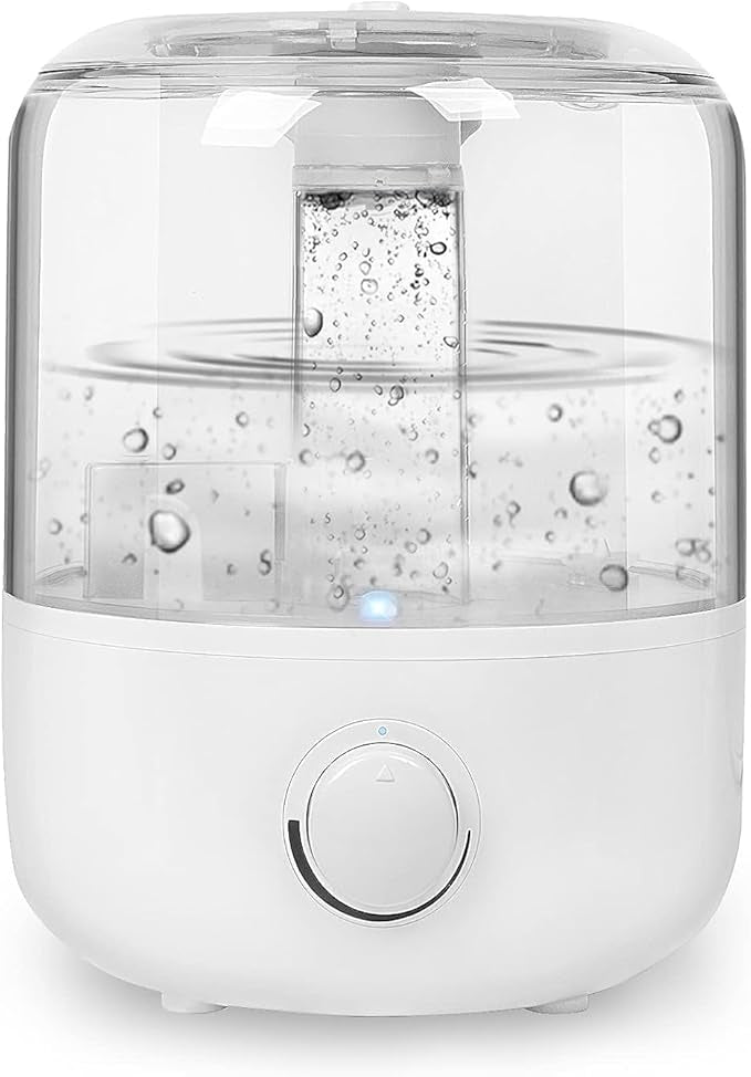 Ultrasonic Humidifier 4L with Dual Mist Outlets, Top-Fill Design & Aromatherapy Function