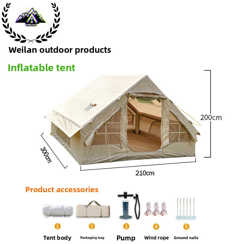 Inflatable Camping Tent Windproof Rainproof Oxford Fabric