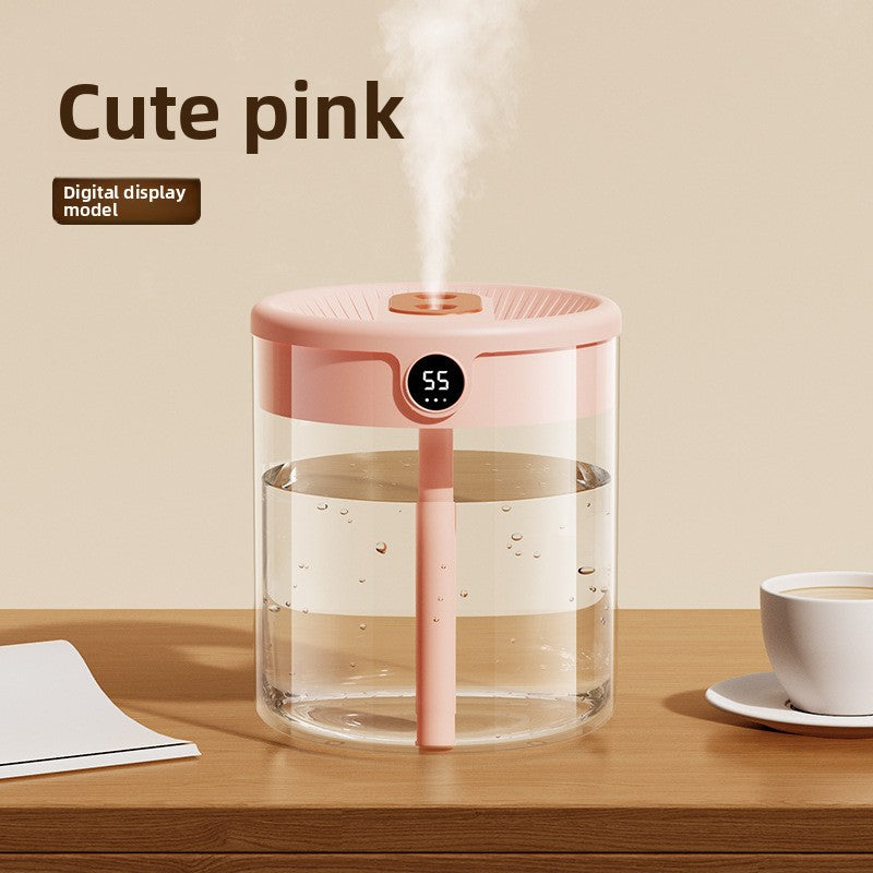 Ultrasonic Humidifier 2L – Dual Spray, Ultra-Quiet, Digital Display &amp; Night Light