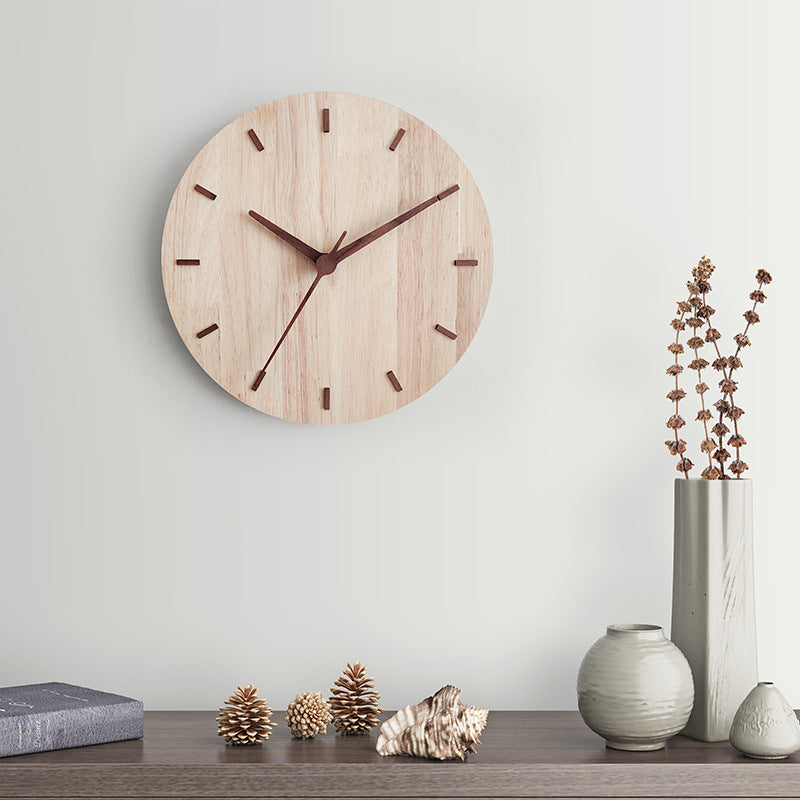 Minimalist Wooden Wall Clock