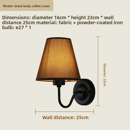 Fabric Shade Wall Light