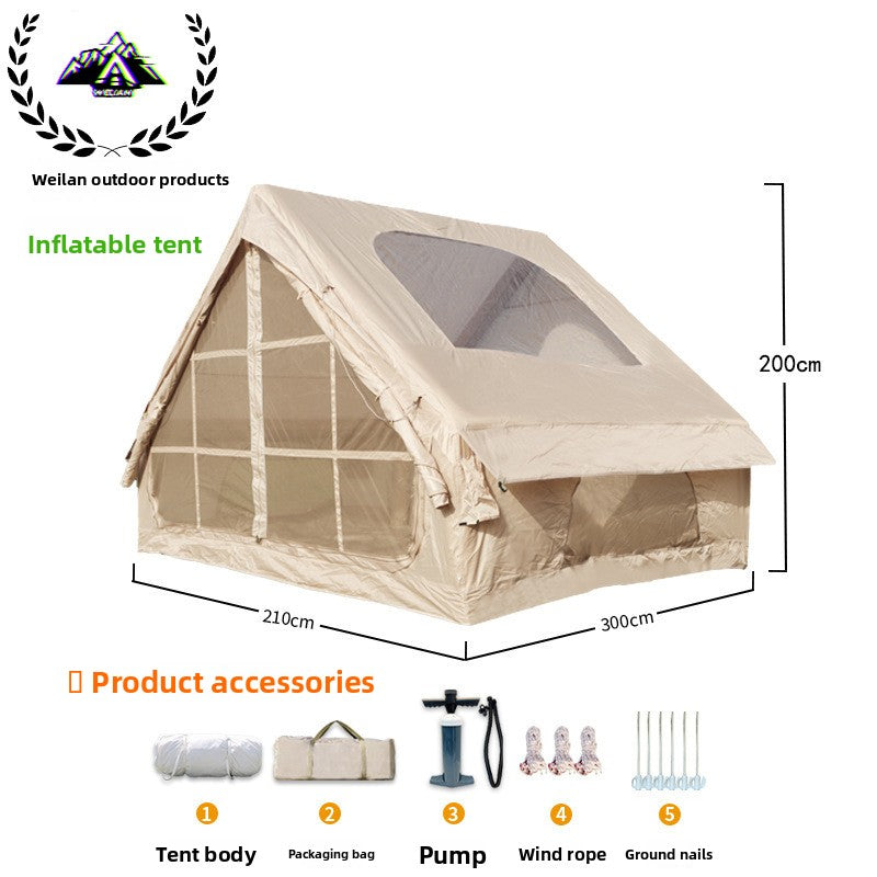 Inflatable Camping Tent Windproof Rainproof Oxford Fabric