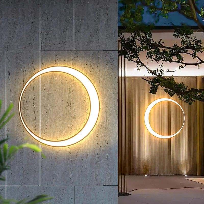 Crescent Outdoor Wall Light Stainless Steel LED Lamp