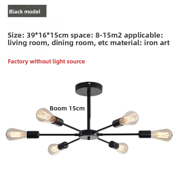 Cross-border Hot Sale Light Luxury Nordic Living Room Lamp Ceiling Lamp Modern Simple Atmospheric Bedroom Lighting Restaurant Art Lamps