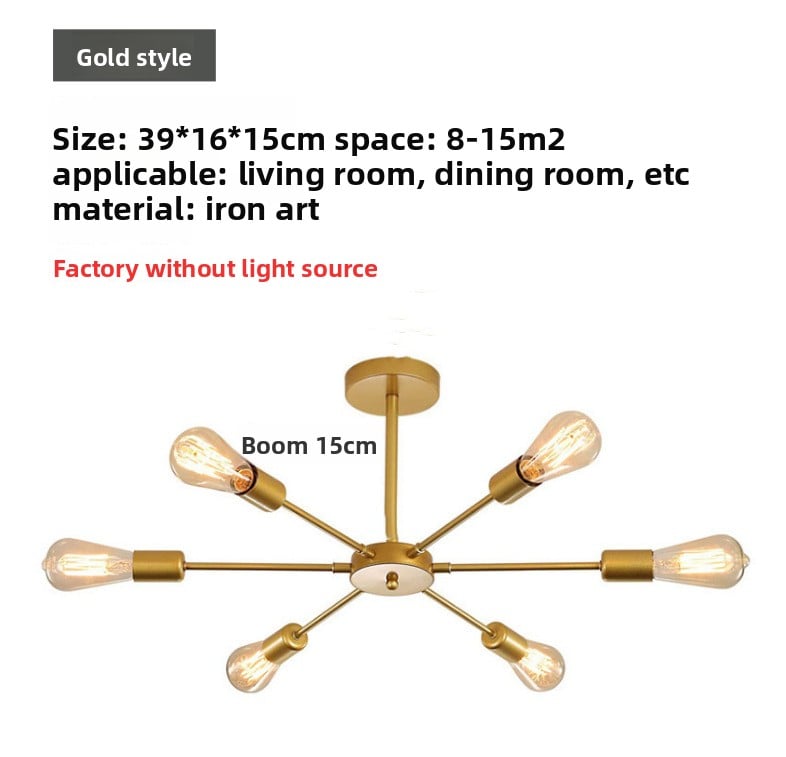 Cross-border Hot Sale Light Luxury Nordic Living Room Lamp Ceiling Lamp Modern Simple Atmospheric Bedroom Lighting Restaurant Art Lamps